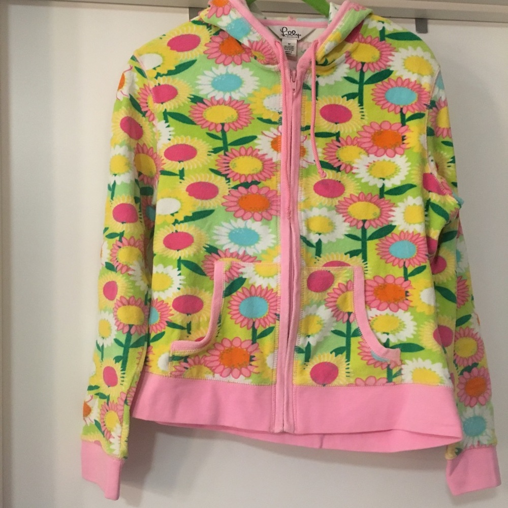 *Rare* Vintage Lilly Pulitzer Zip Hoodie Sz M